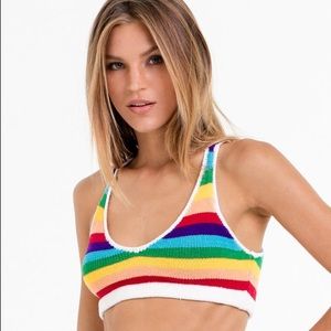 kitty kitty knit raindow bra